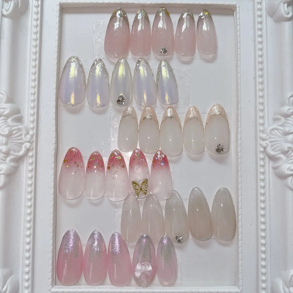ネイル アートネイル オーロラネイル チークネイル 長さ出し フラッシュネイル misun_ nailのネイルデザイン