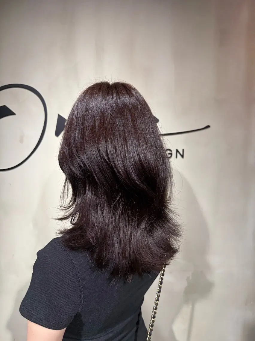 【女性ミディアム​〜​レディースウルフヘア限定】似合わせカット+艶感カラー✨の写真