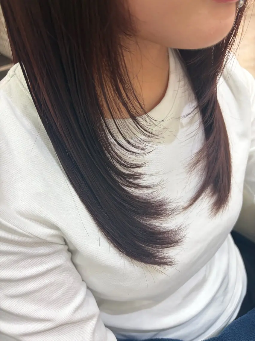 ロング カラー カット ヘアカラー トリートメント 髪質改善/艶カラー✨ 50％オフ/斉藤広人のヘアスタイル