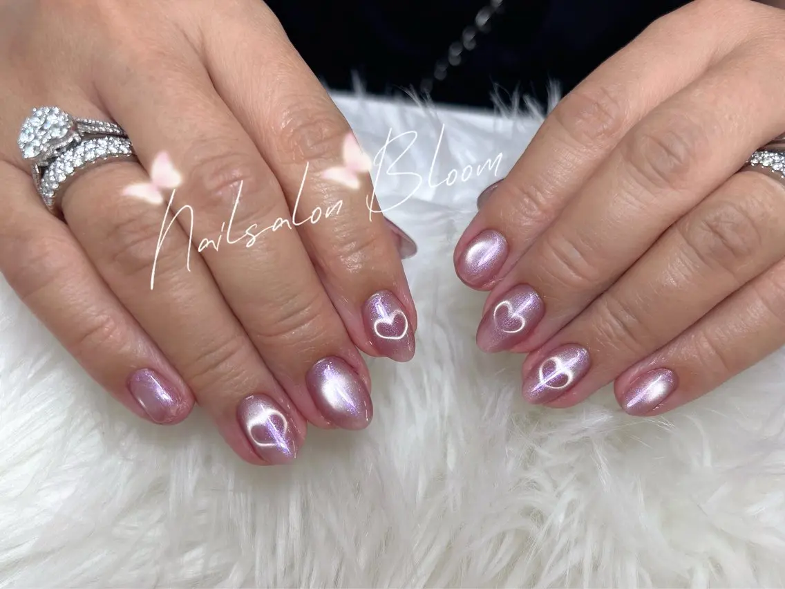 ネイル ハート マグネットネイル Nail Salon Bloom横浜西口店のネイルデザイン