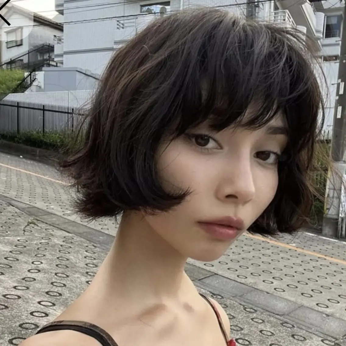 ミディアム ミディアムパーマ ボブ 顔周りカット パーマ 柏Wcolor/UC HIBORINAMIのヘアスタイル