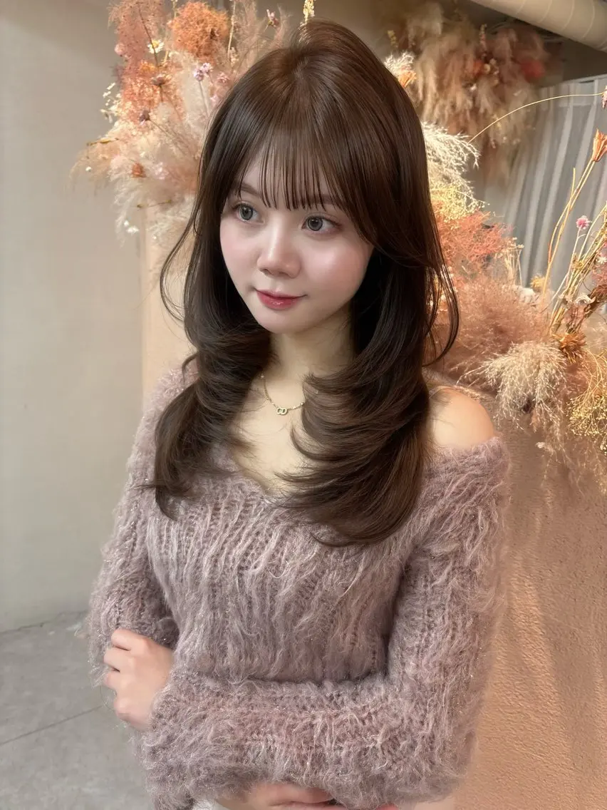 セミロング 韓国ヘア/表参道 ENA🎀🤍のヘアスタイル