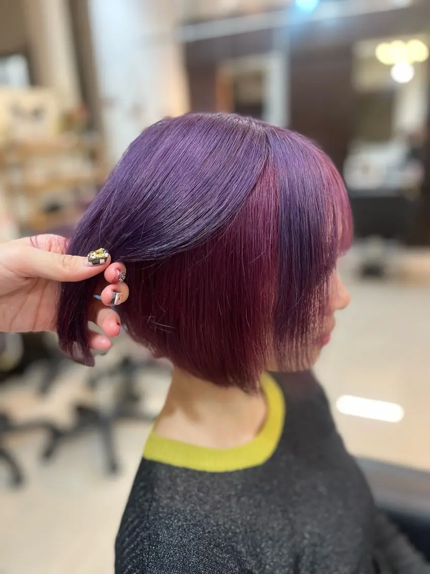 ショート カラー ピンクカラー 🍒 SANA🍒のヘアスタイル