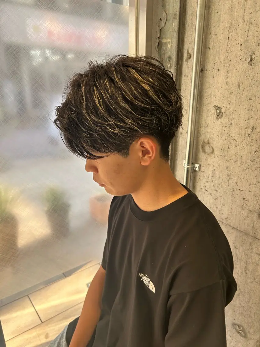 ショート パーマ メンズ カット メンズ得意です💥 ハユカといいます❗️のヘアスタイル