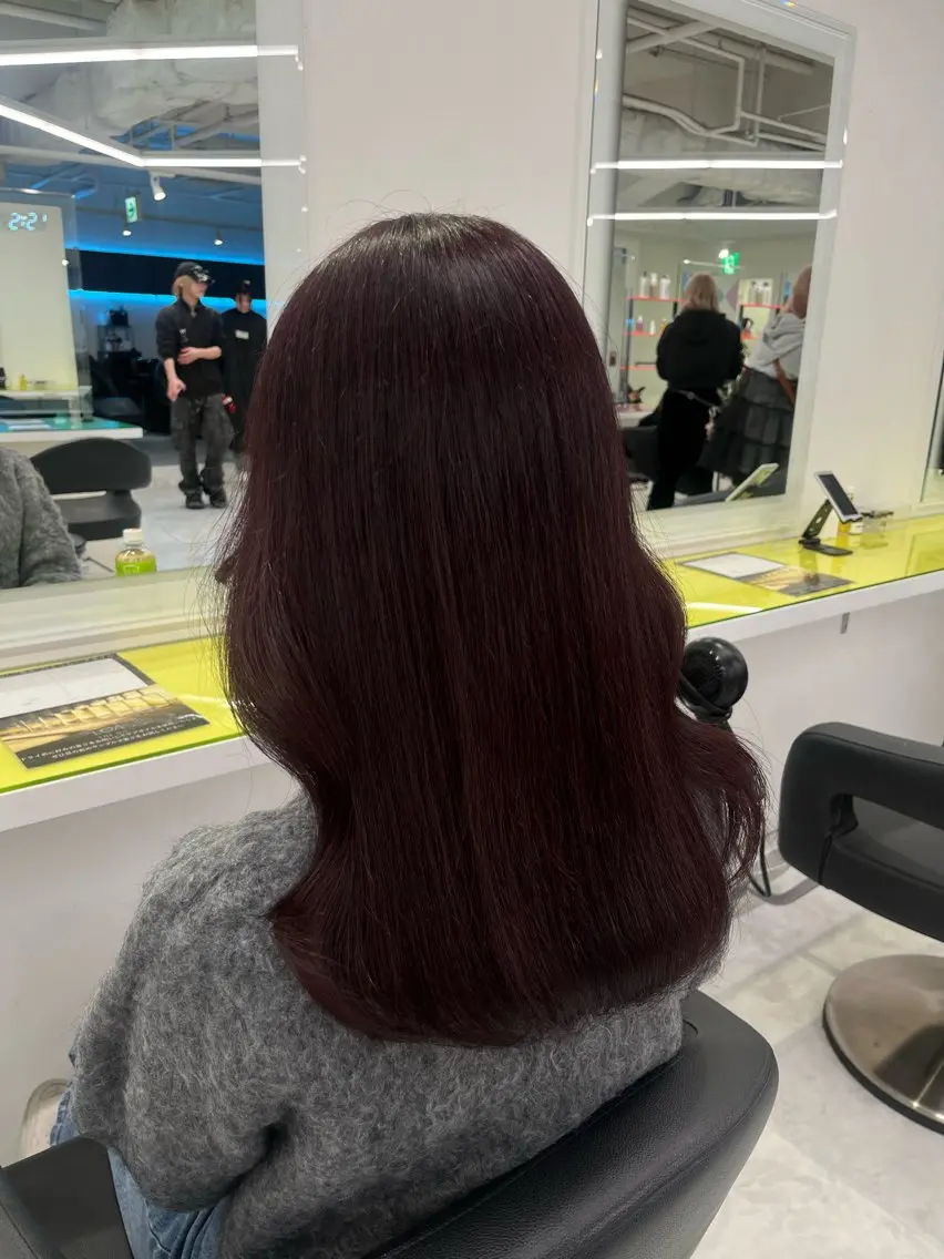 セミロング カラー ガーリー♡女の子っぽ ヘア♡ピンクカラー♡のヘアスタイル
