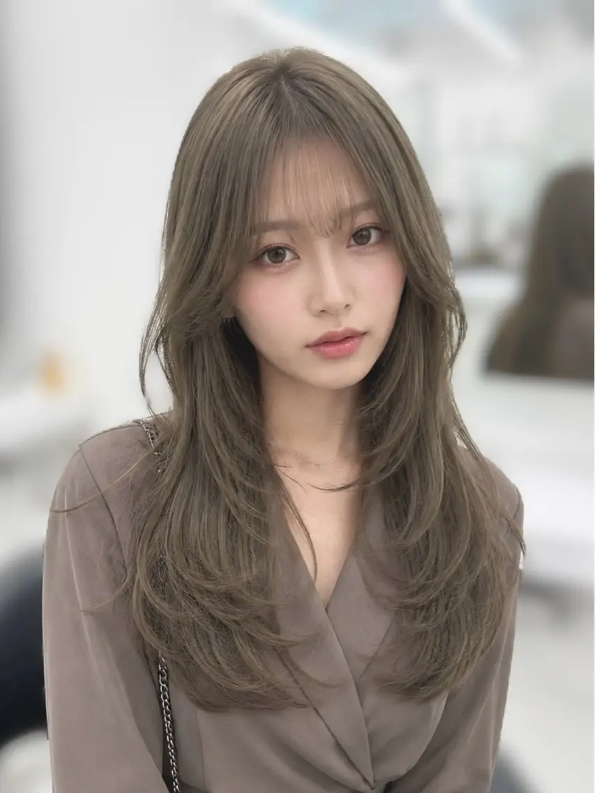 ロング カラー 藍斗│モテ透明感× 顔周りレイヤー🫧のヘアスタイル