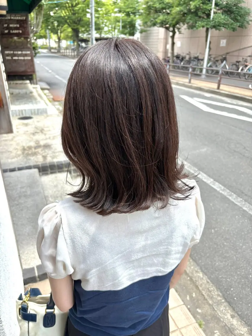 ミディアム ボブレイヤー ボブ レイヤーカット ボブ指名多数◎ 田中夕子のヘアスタイル