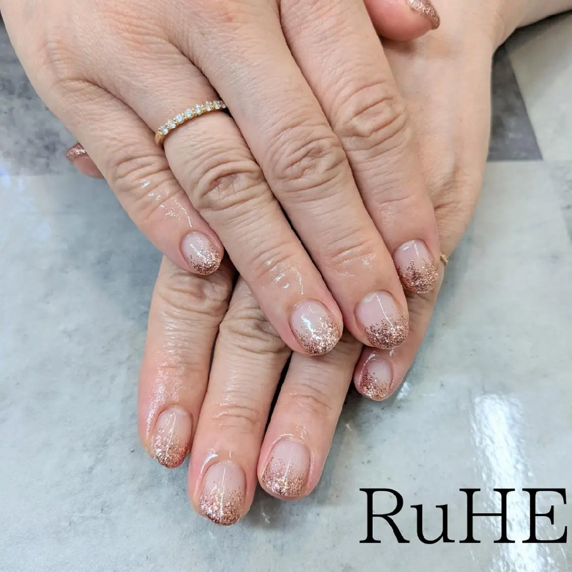 ネイル グラデーション ラメ(グリッター) ラメグラデーション BBnail ogataのネイルデザイン