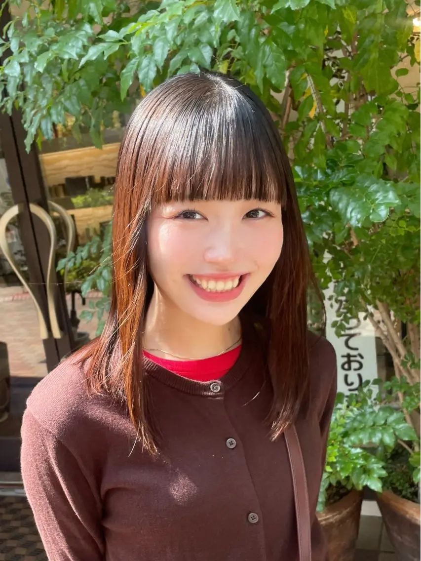 ミディアム くせ毛 縮毛矯正 トリートメント カット 縮毛矯正 Reira ￤ボブ ・レイヤー￤顔周りのヘアスタイル
