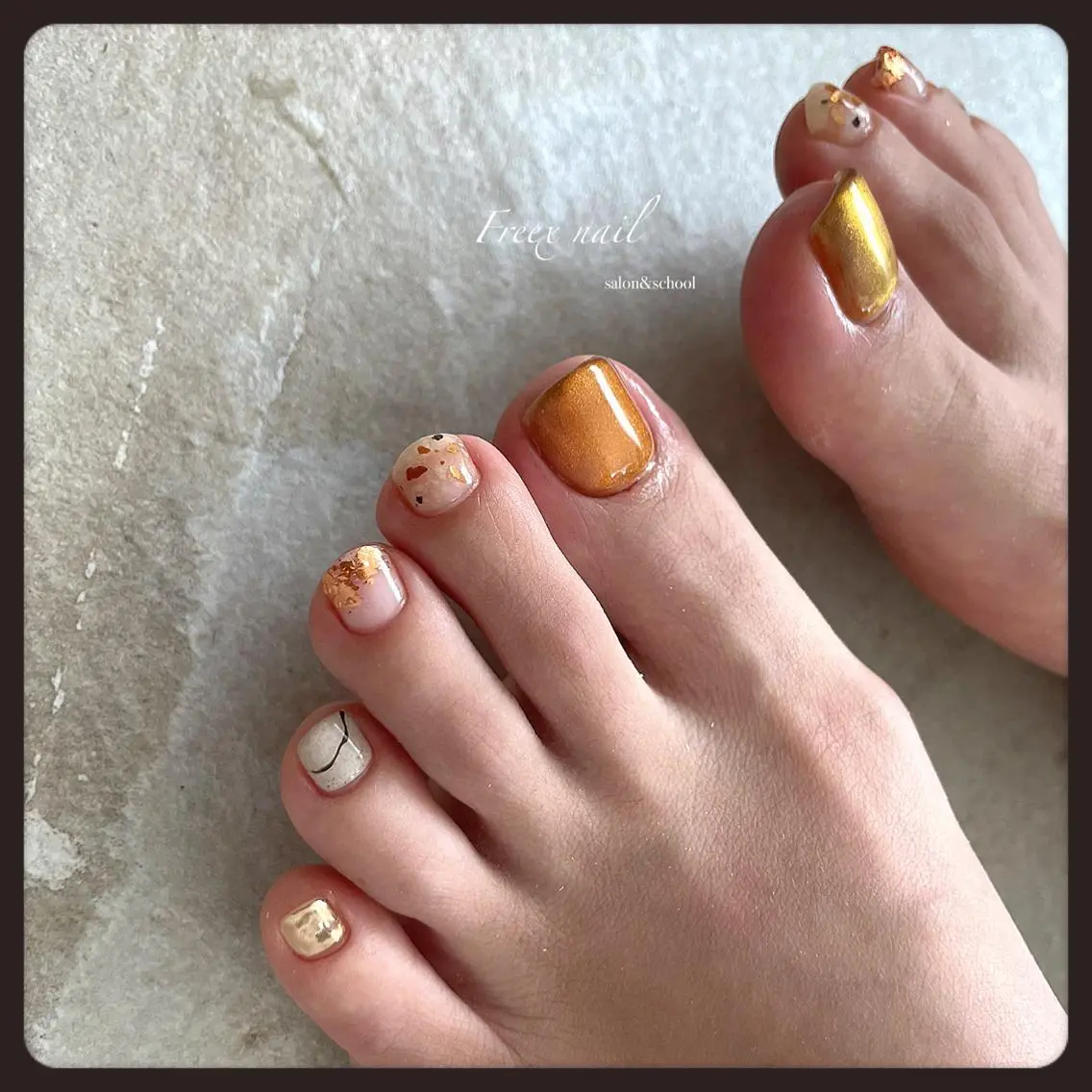ネイル ニュアンスネイル フットネイル freex nail /ニュアンス/個性派のネイルデザイン