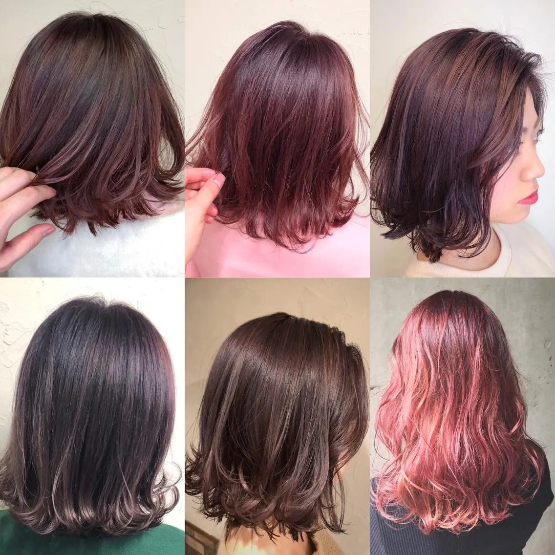 セミロング カラー ピンクカラー 髪質改善/レイヤー ストウシンゴのヘアスタイル