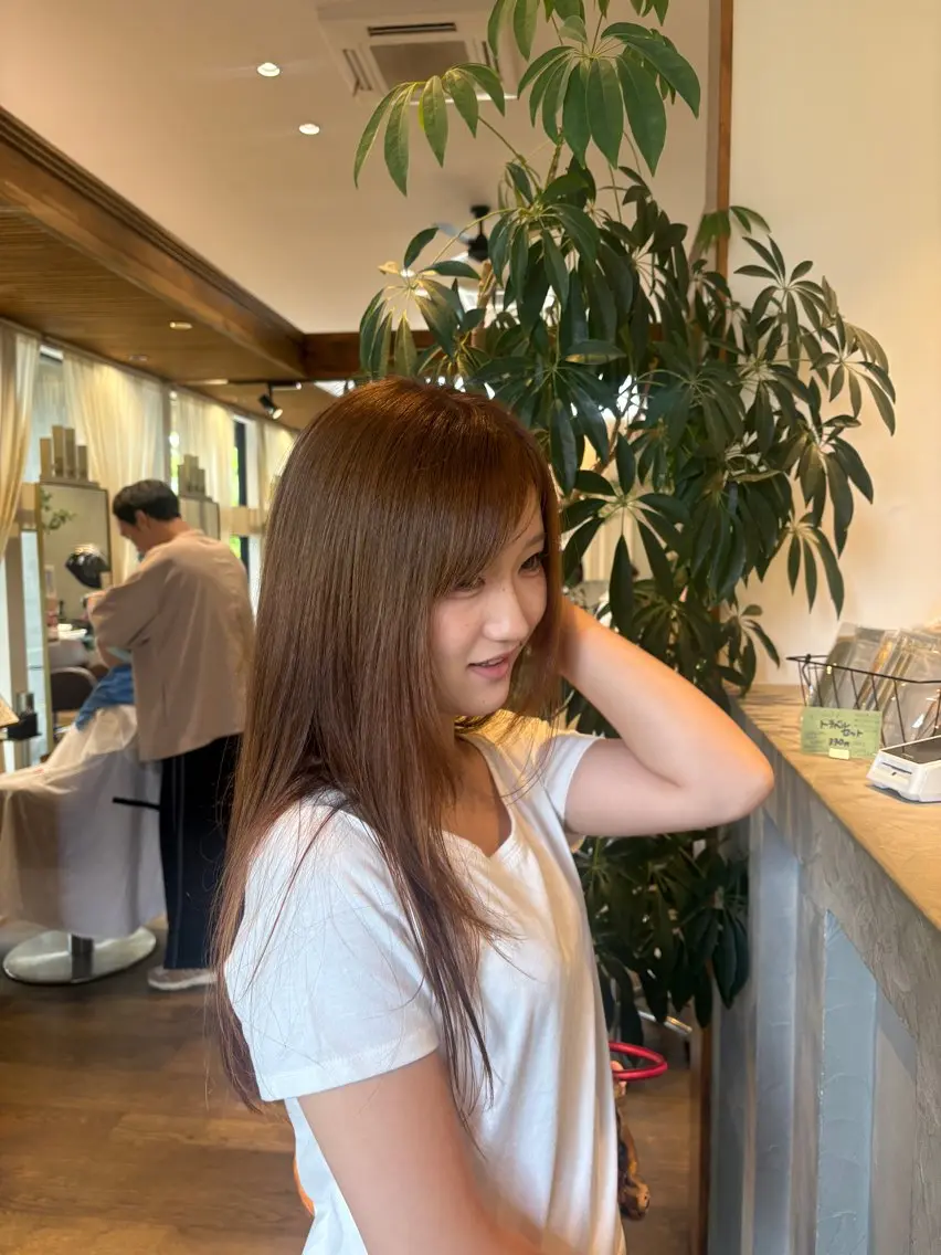 ミディアム カラー カット トリートメント 池田 七海のヘアスタイル