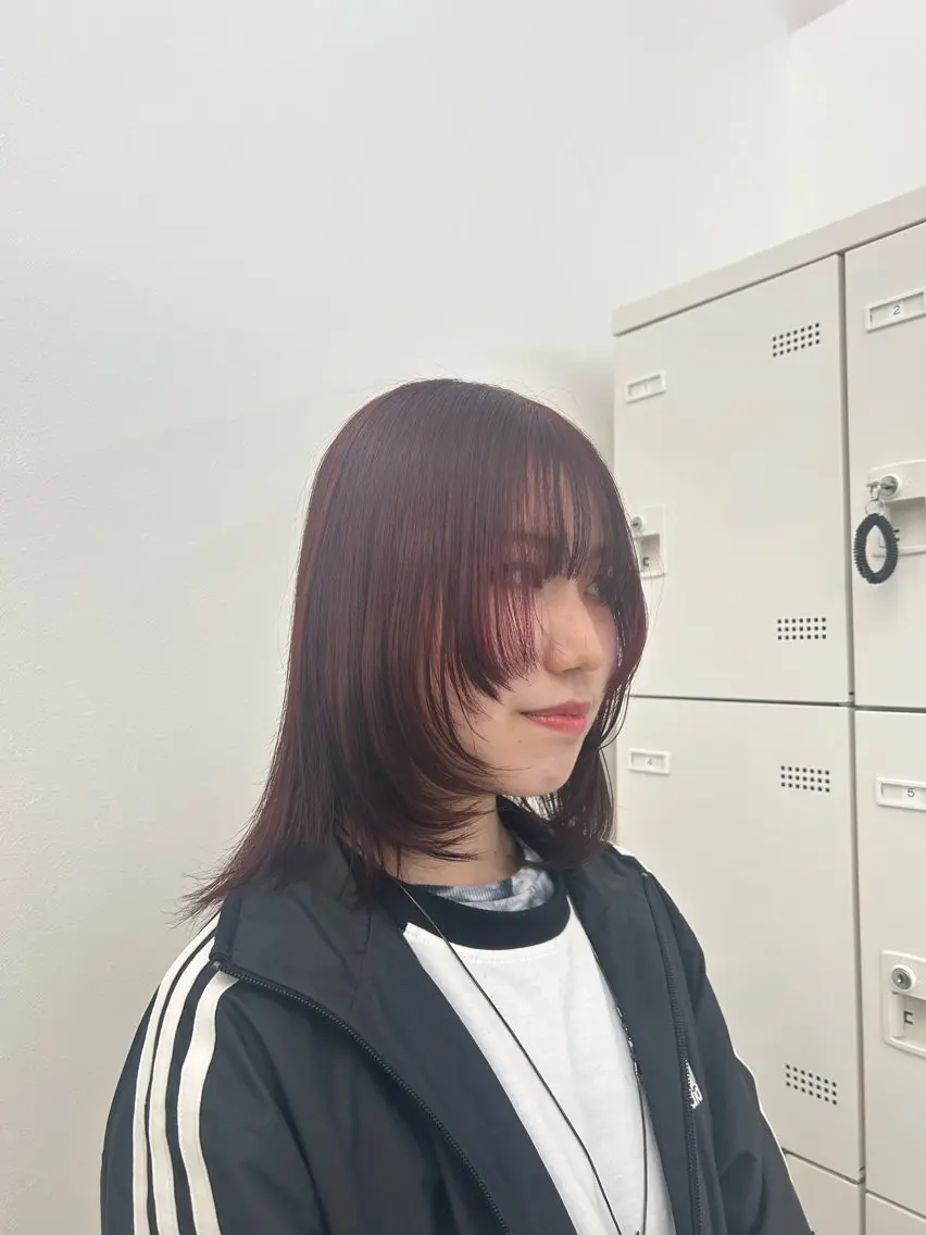 ミディアム カット ヘアカラー 縮毛矯正 🤍ワンホンヘア 🤍Rikuto🤍のヘアスタイル