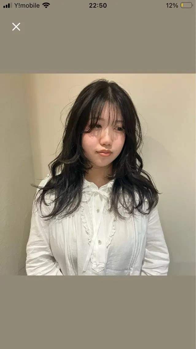 ロング 顔まわりレイヤー 顔周りカット レイヤーカット mao /透明感カラー/伏見のヘアスタイル
