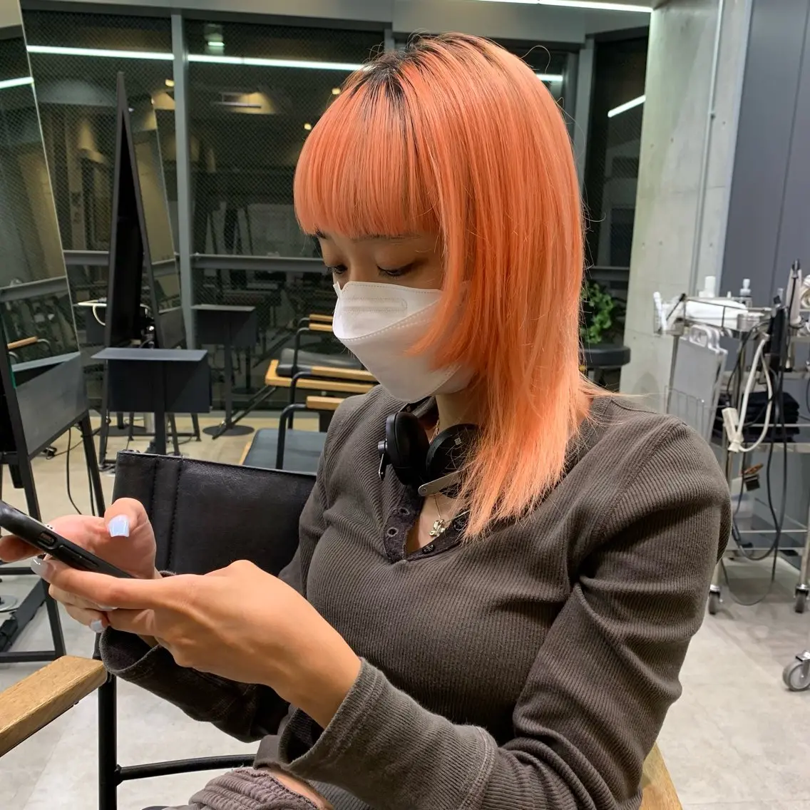 ミディアム カット ヘアカラー トリートメント オシャレ髪✔️ 店長オオキアキヒロのヘアスタイル