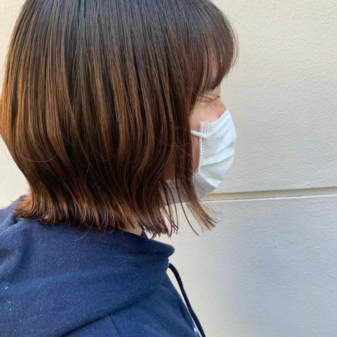 ショート カラー ヘアアレンジ サナ🌱 切りっぱなしボブのヘアスタイル