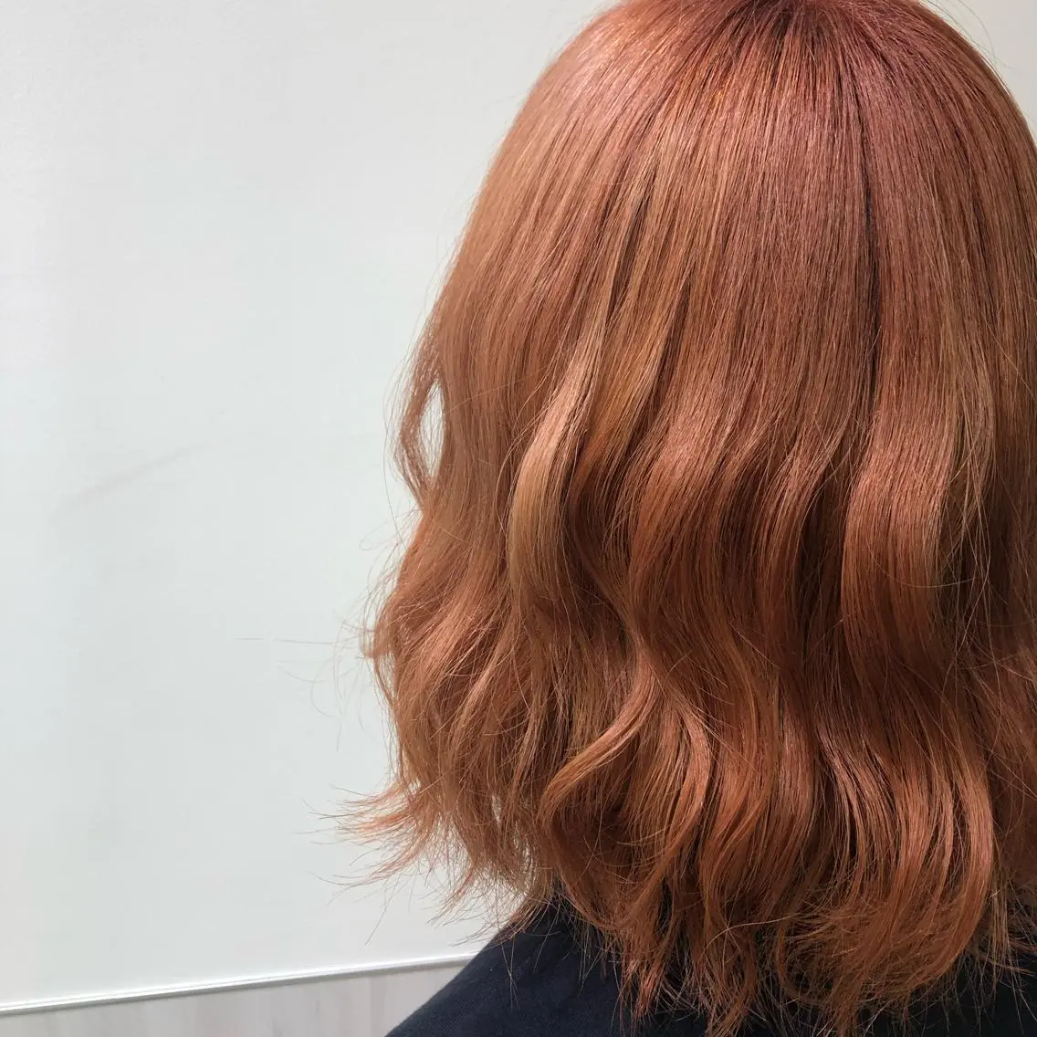ミディアム カラー カシス オレンジ 透明感カラー🩵 mioのヘアスタイル