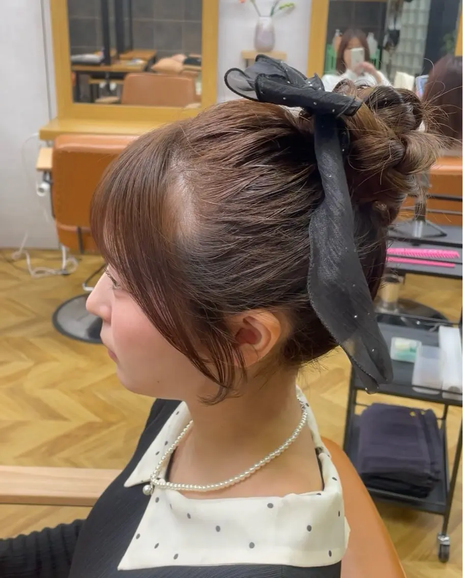 ロング カット ヘアセット 🍑暖色/レイヤー/ 真希🎀のヘアスタイル