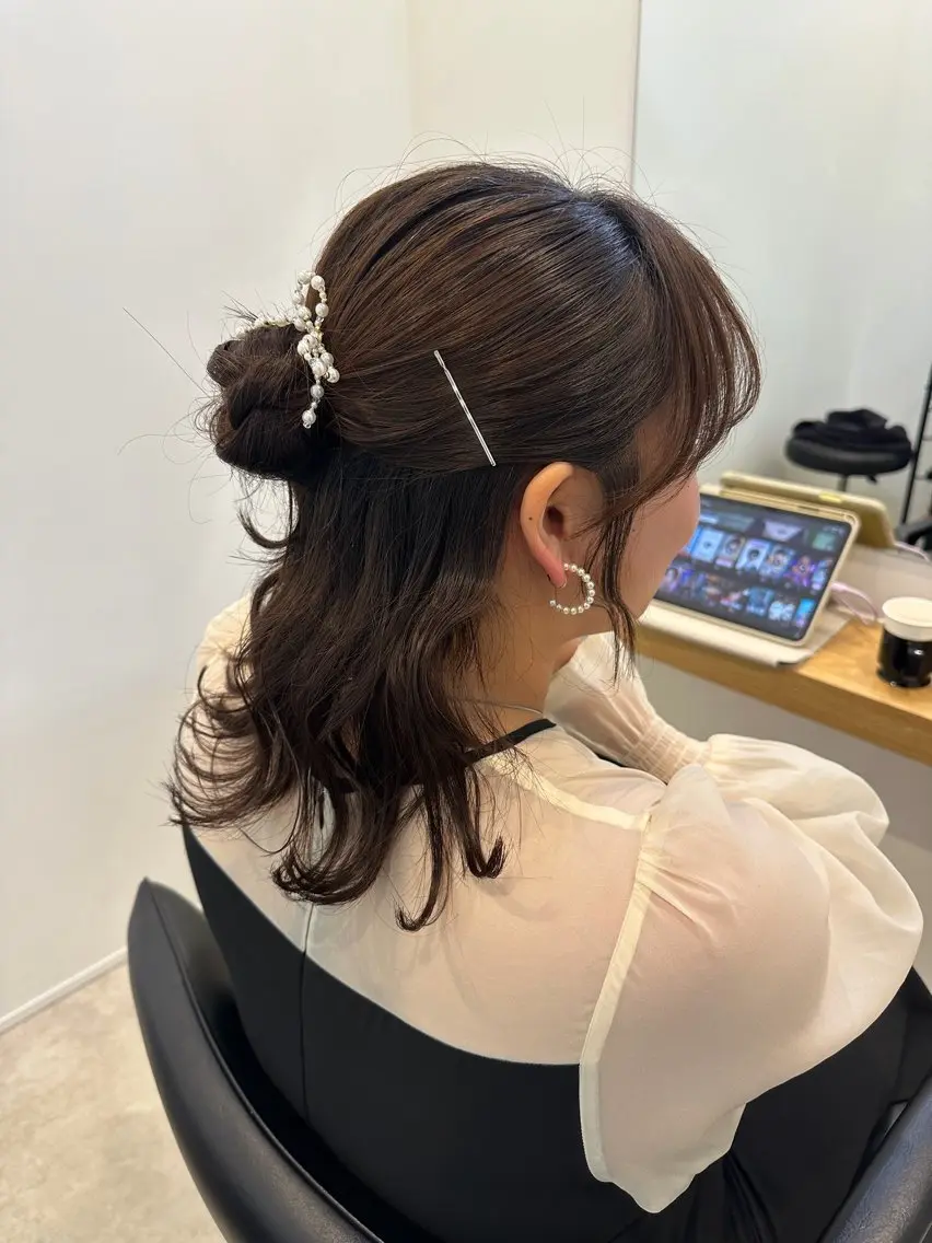 ミディアム ヘアアレンジ ヘアセット レイヤー/ヘアセット 💐nao.のヘアスタイル