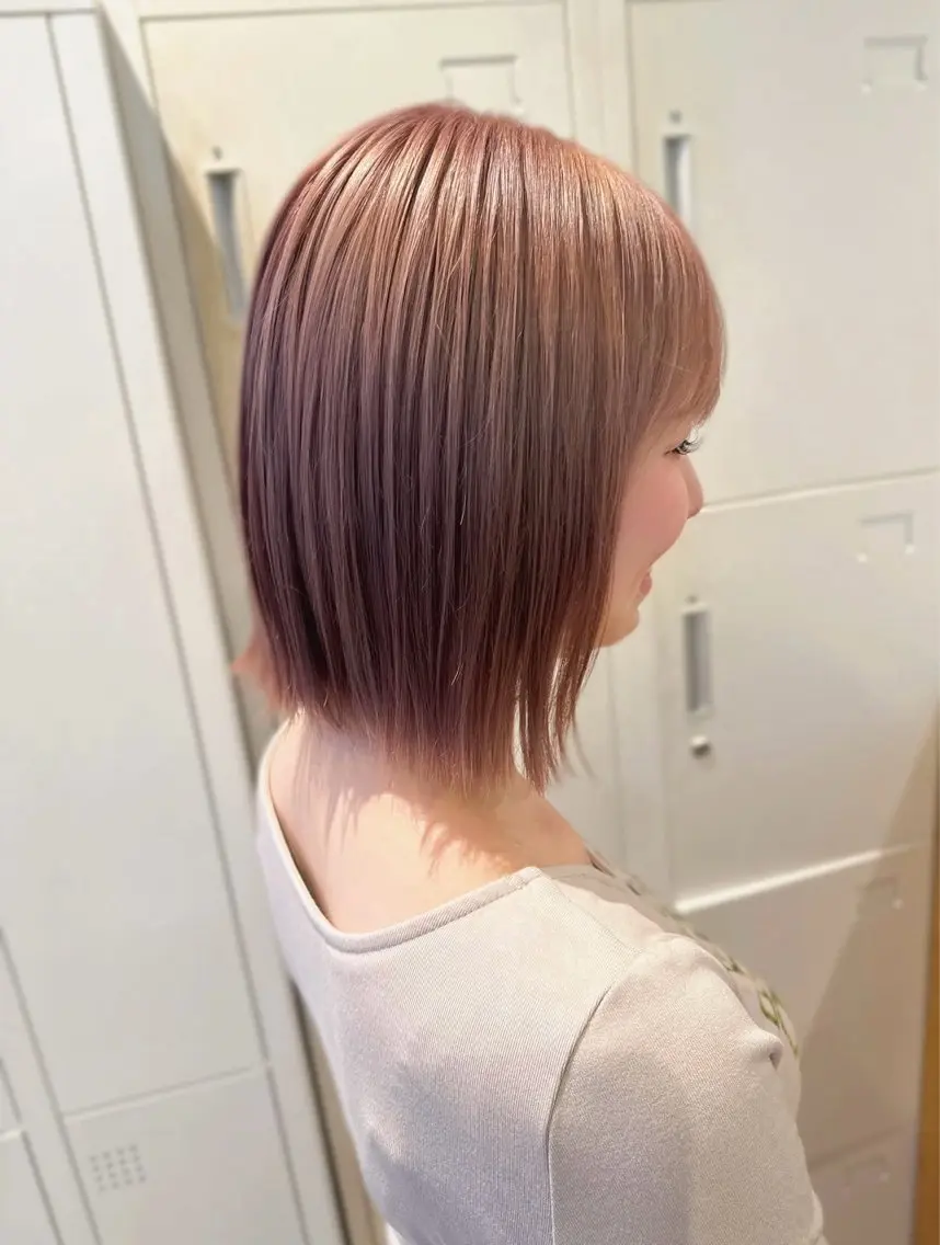 ミディアム カット ヘアカラー 井上 樹のヘアスタイル