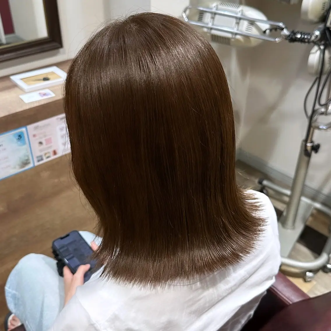ミディアム カラー 柔らかいbeige ￤韓国￤🩰マユ🩰のヘアスタイル
