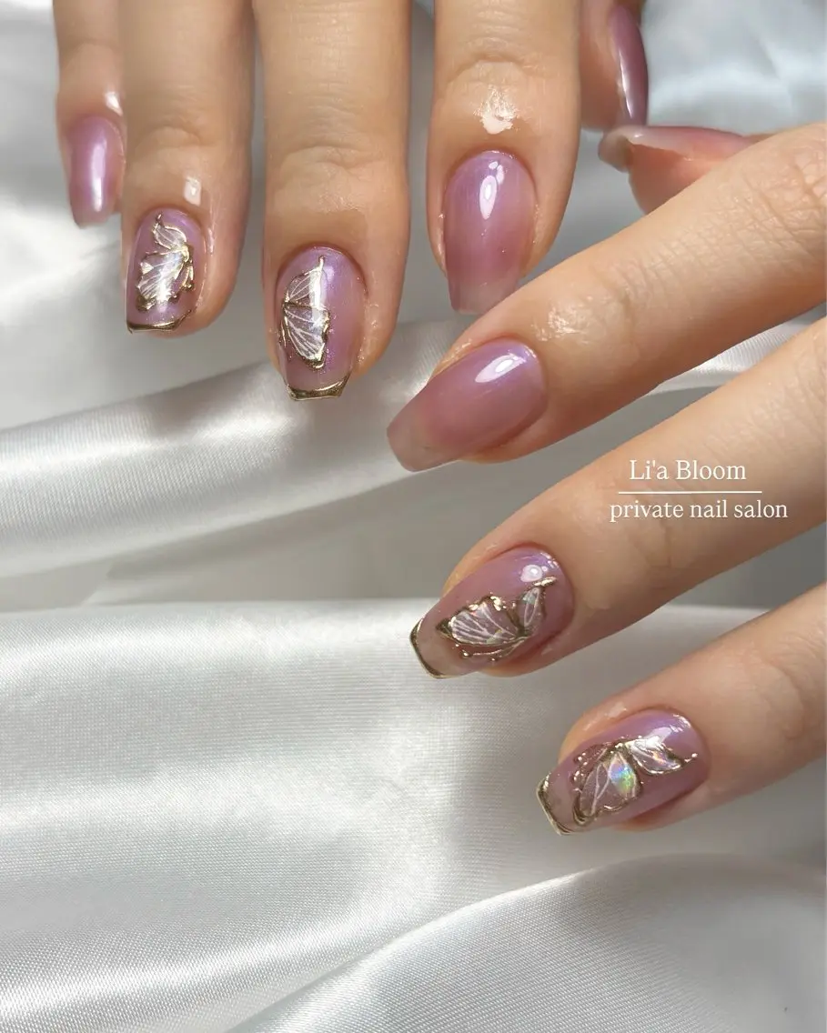 ネイル ハンドネイル 🦋🤍 madoka🤍のネイルデザイン