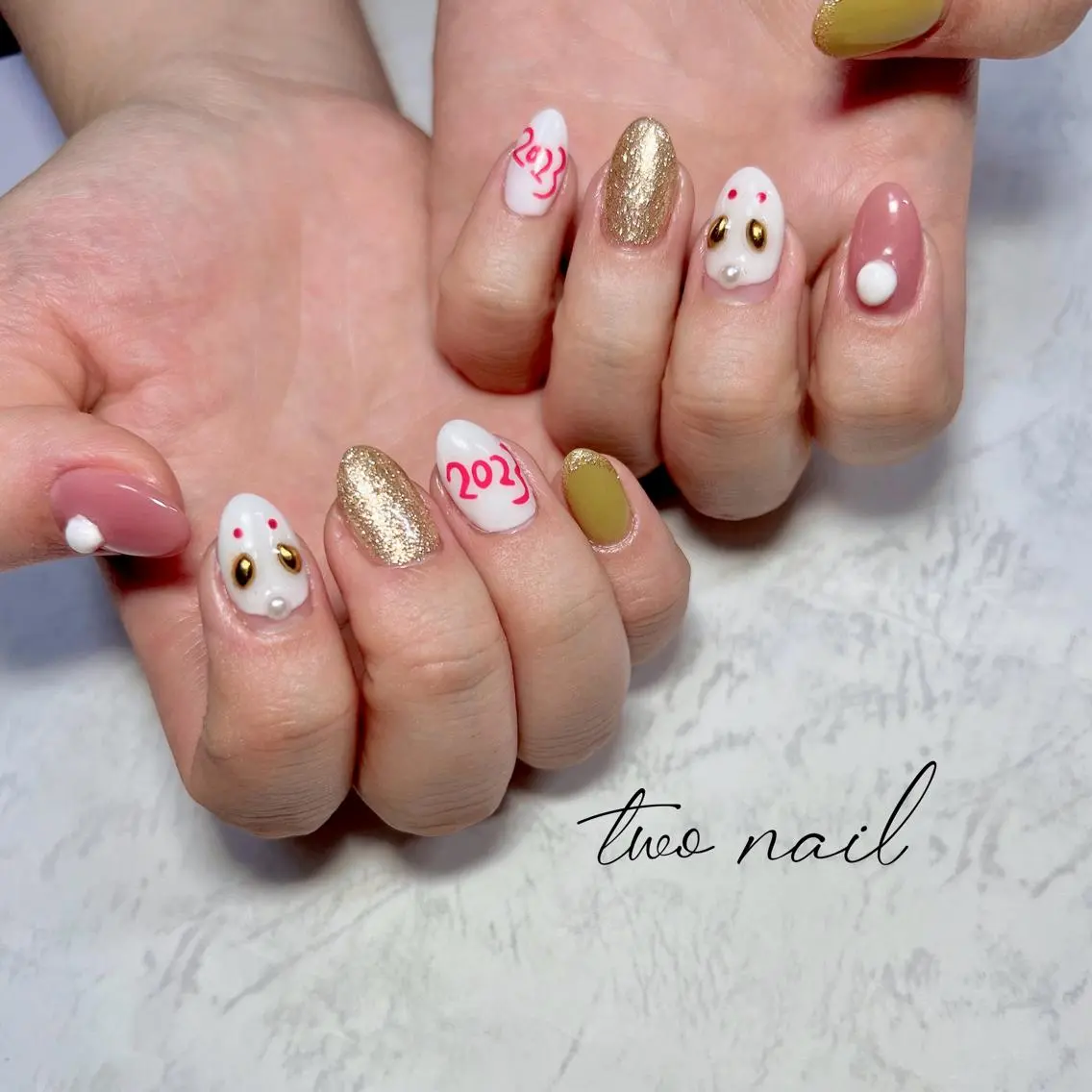 ネイル アートネイル フットネイル ハート ニュアンスネイル オフィスネイル two nailのネイルデザイン