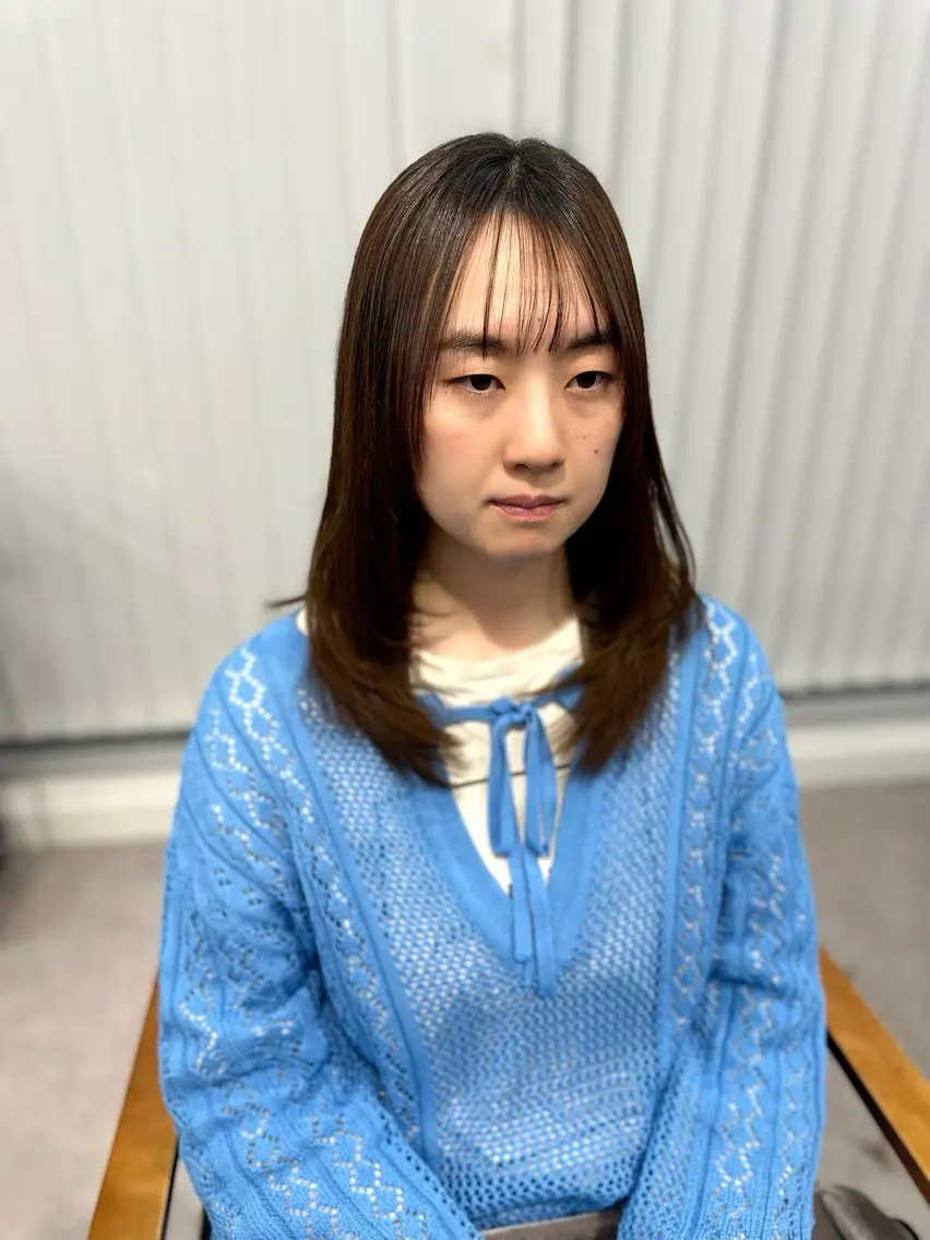ロング カラー パーマ ヘアアレンジ メンズ キッズ カット 縮毛矯正 レイヤーカット/ 巻ける縮毛矯正のヘアスタイル