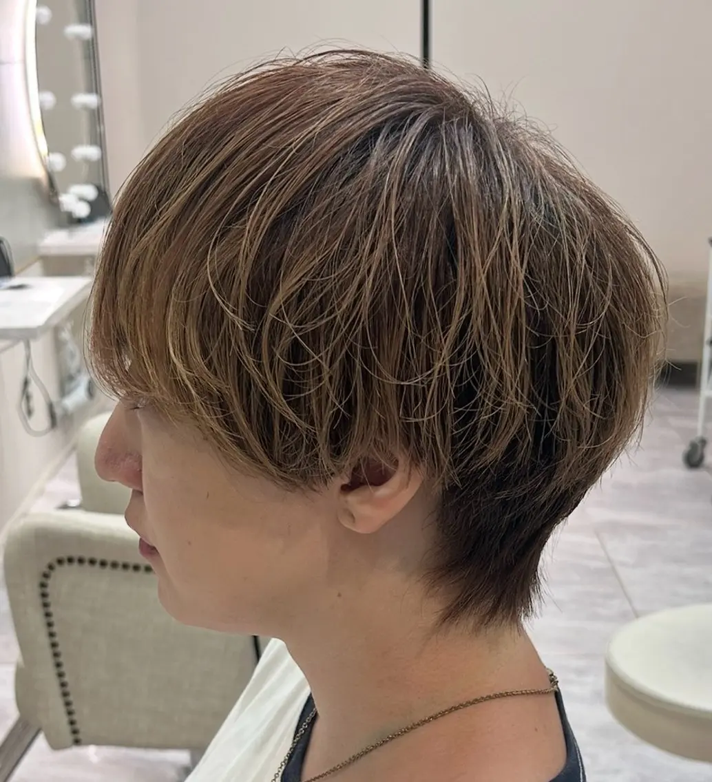 ショート カラー メンズ 岩城 滉成のヘアスタイル