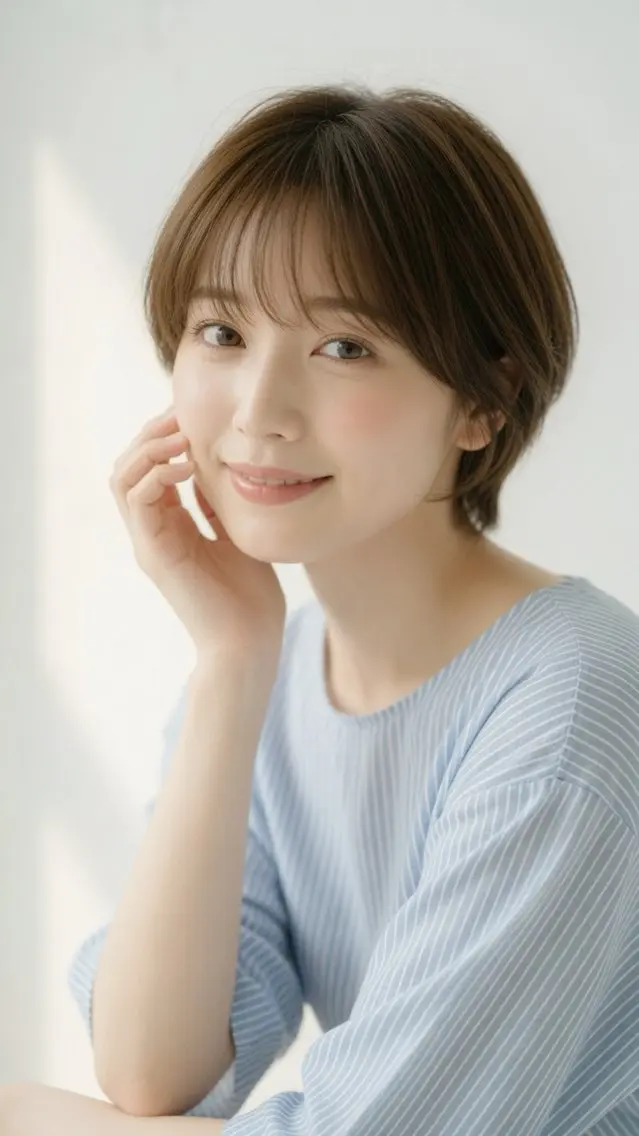 ショート ショートヘア 撮影モデル 石沢 知康のヘアスタイル