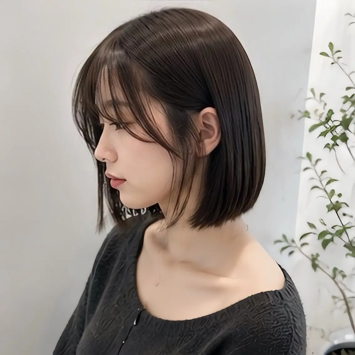 ショート 縮毛矯正 トリートメント 池袋/前髪/顔周り 縮毛矯正/おばかんのヘアスタイル