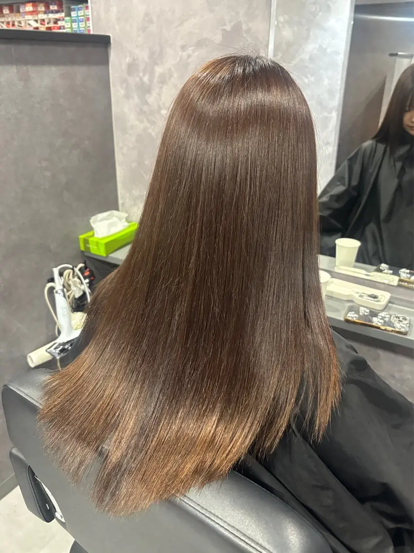 ロング 縮毛矯正 韓国・網紅style 🦋HONOKA🦋のヘアスタイル