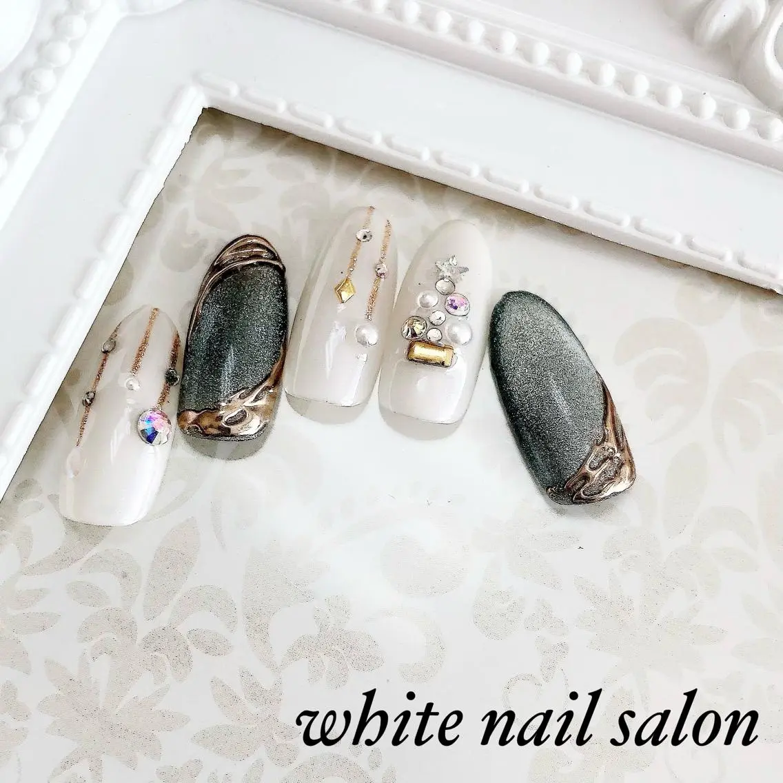 ネイル フットネイル ジェルネイル ハードジェル 持ち込み ソフトジェル ハンドネイル white nail salonのネイルデザイン