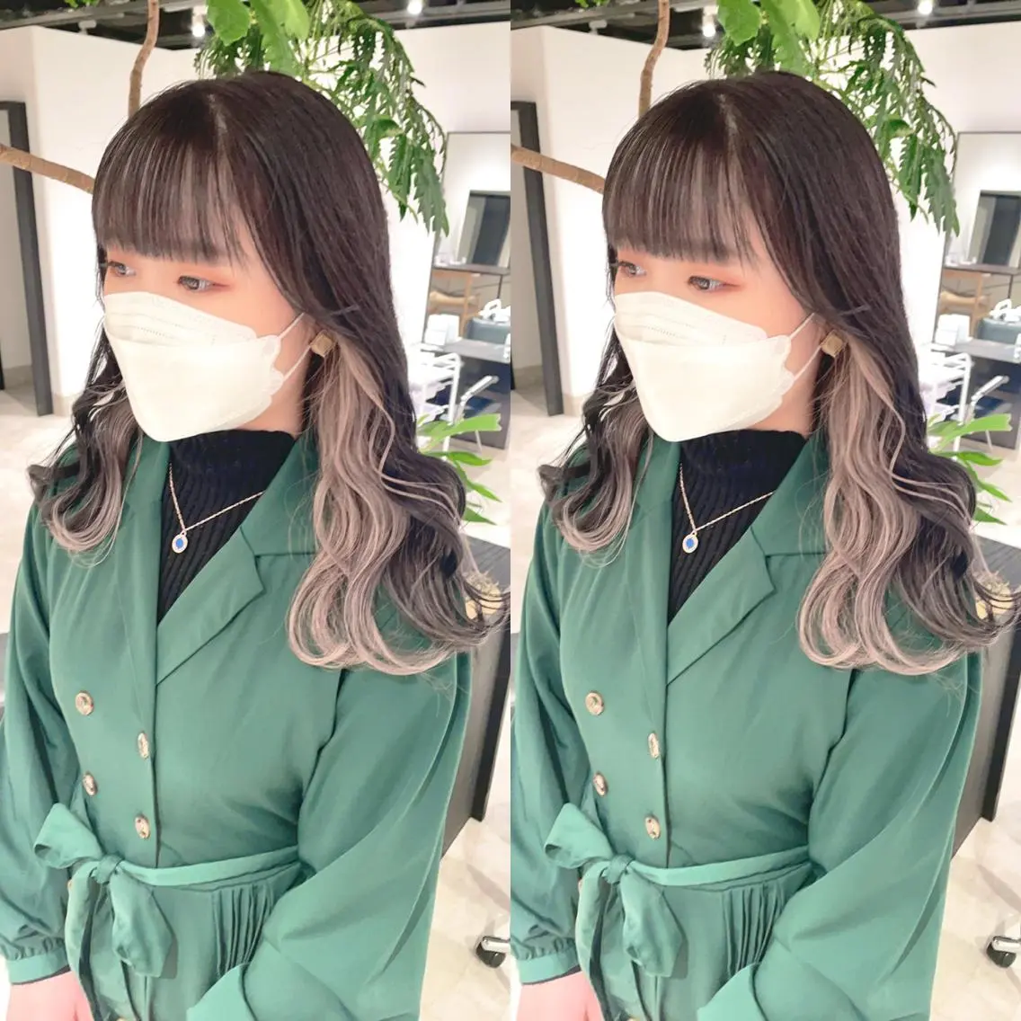 ロング カラー ブリーチ ヘアカラー トリートメント 渋谷:インナーカラー ／🍒エリカ🍒のヘアスタイル