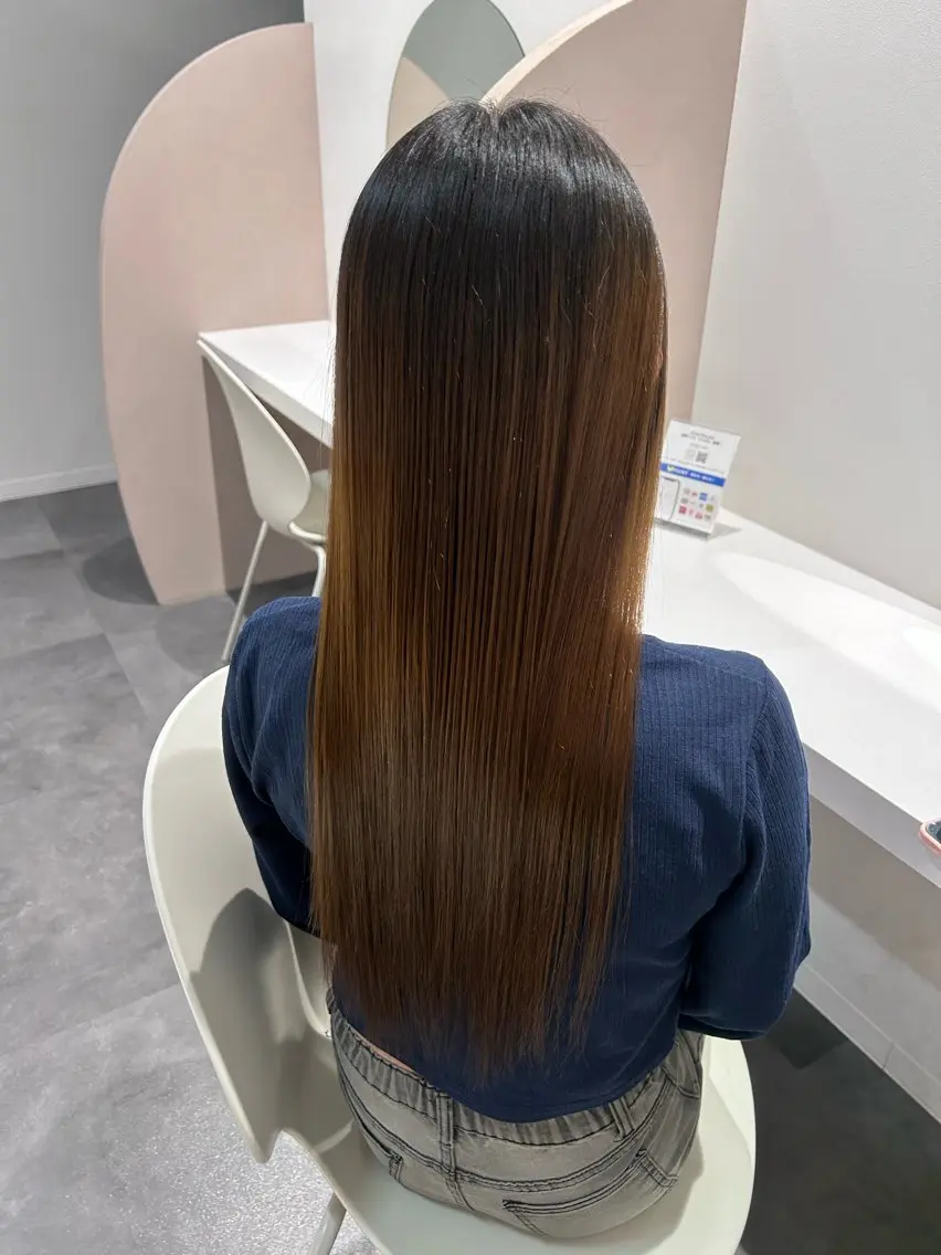 ロング 髪質改善 縮毛矯正 カット 縮毛矯正 トリートメント ヘアセット 髪質改善縮毛矯正,ブ リーチ縮毛矯正KEIのヘアスタイル