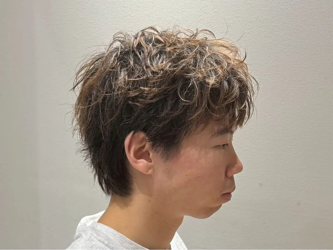 ショート カラー パーマ メンズ 朝ラクパーマ 【SENA】のヘアスタイル