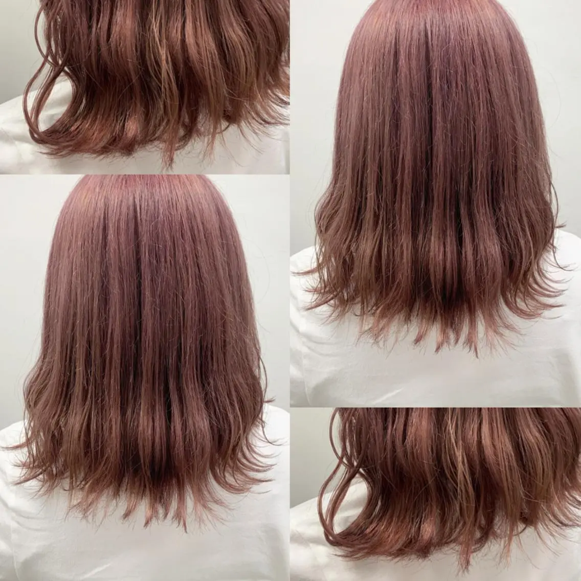 ミディアム カラー 抜け感レイヤー︴ ニュアンスカラーのヘアスタイル