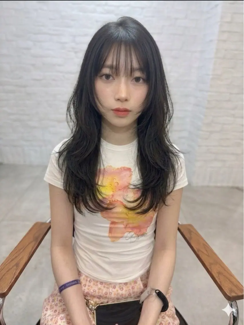 セミロング カット ヘアカラー トリートメント 梅田縮毛矯正◻︎髪質 改善◻︎細見 了眞のヘアスタイル