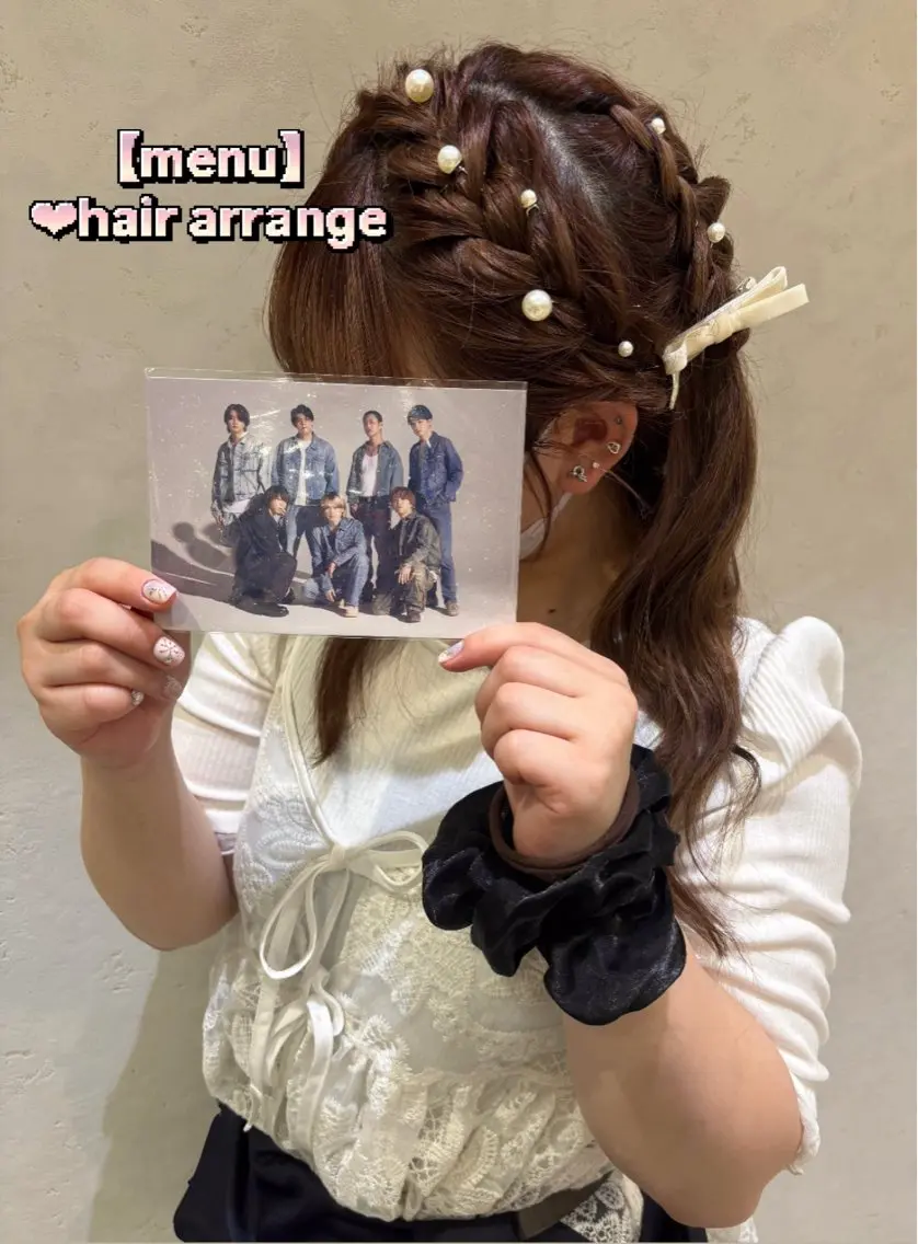 🎀推し活前必見❣️🎀可愛い推し活ヘアアレンジ🩷の写真