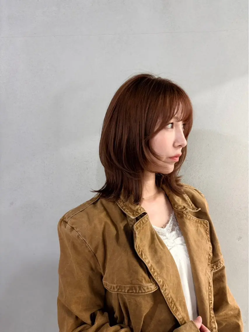 ミディアム カラー パーマ ヘアアレンジ メンズ キッズ ハッシュカット #tag 稗田綾加のヘアスタイル
