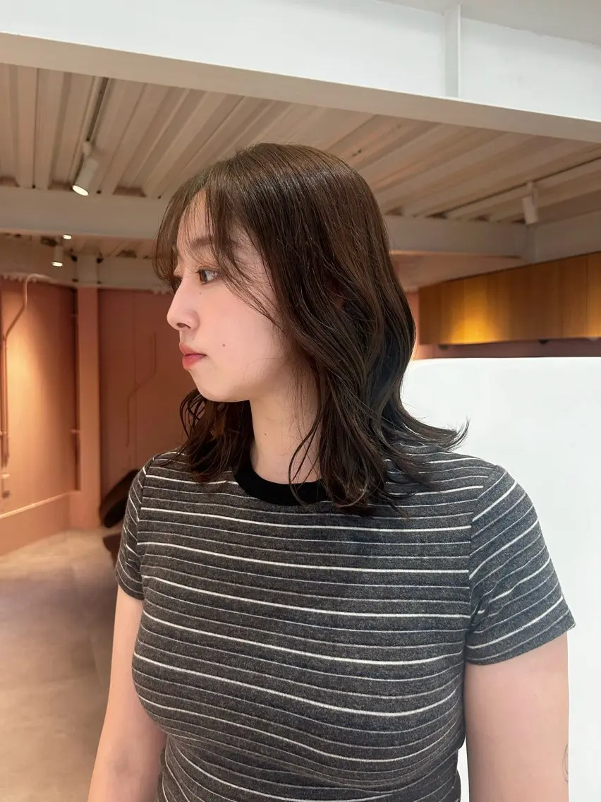 ミディアム カラー enif るいのヘアスタイル