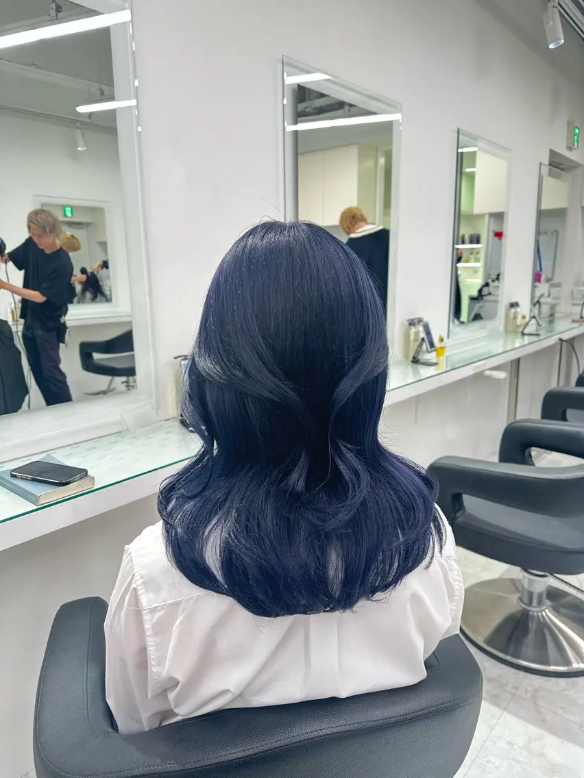 セミロング カラー ヘアカラー トリートメント ヘッドスパ ヘアセット ❄最強かわいいカラー ❄️MINA❄️のヘアスタイル
