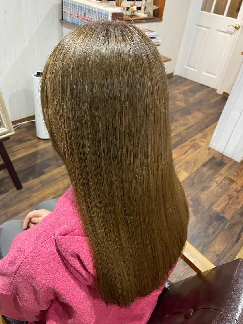 ロング カラー ブリーチ ケアブリーチ ダブルカラー トリートメント 西川 敏夫のヘアスタイル