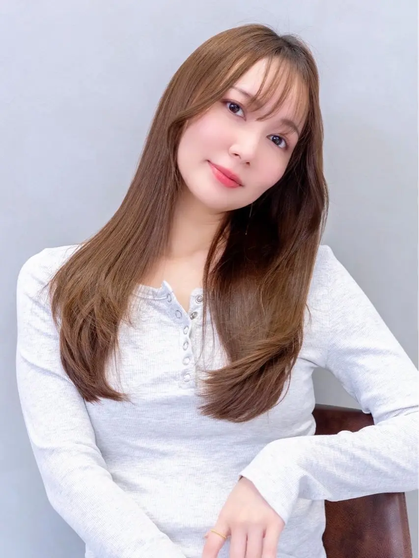 ロング カット トリートメント 韓国ヘア🇰🇷 YUKINAのヘアスタイル