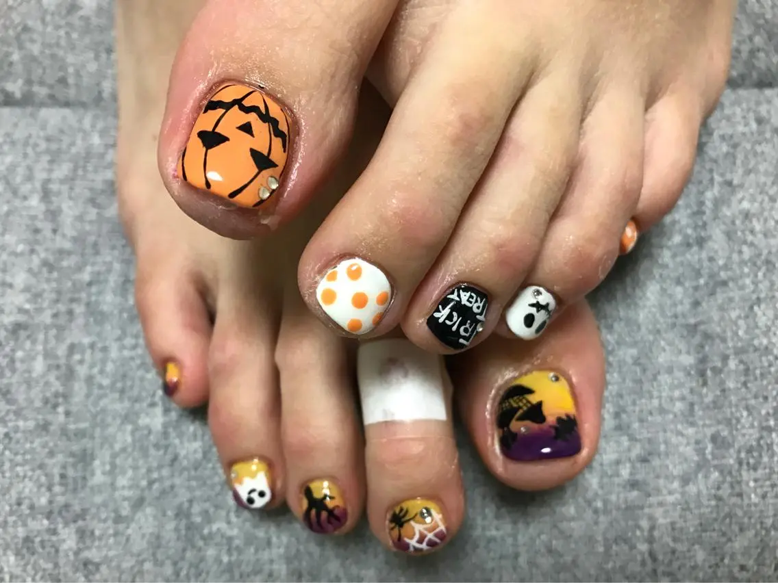 ネイル フットネイル 持ち込み 佐藤 ゆうのネイルデザイン