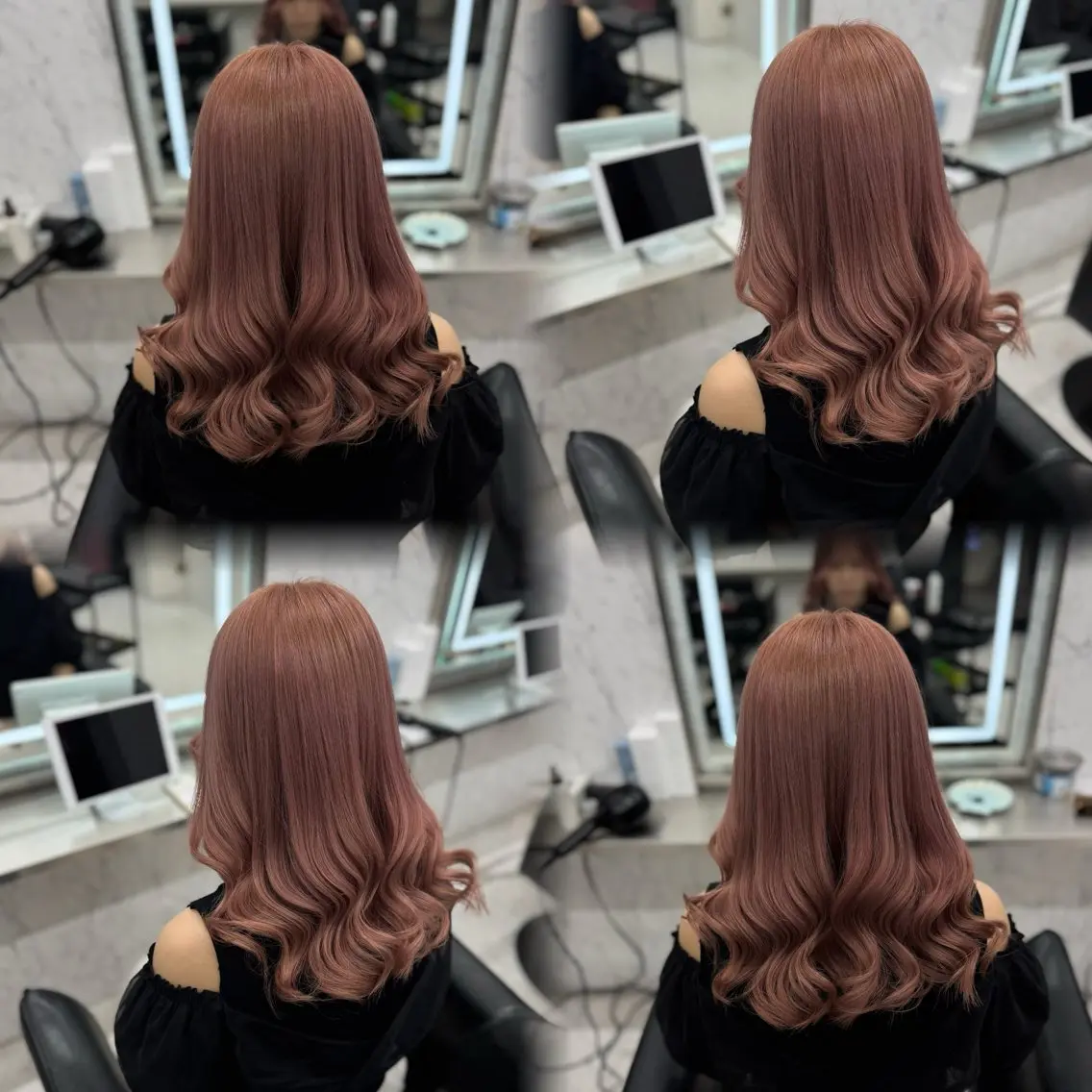 ミディアム カラー ダブルカラー ハイトーンカラー ピンクカラー ヘアカラー トリートメント JPCY MIRIYAのヘアスタイル