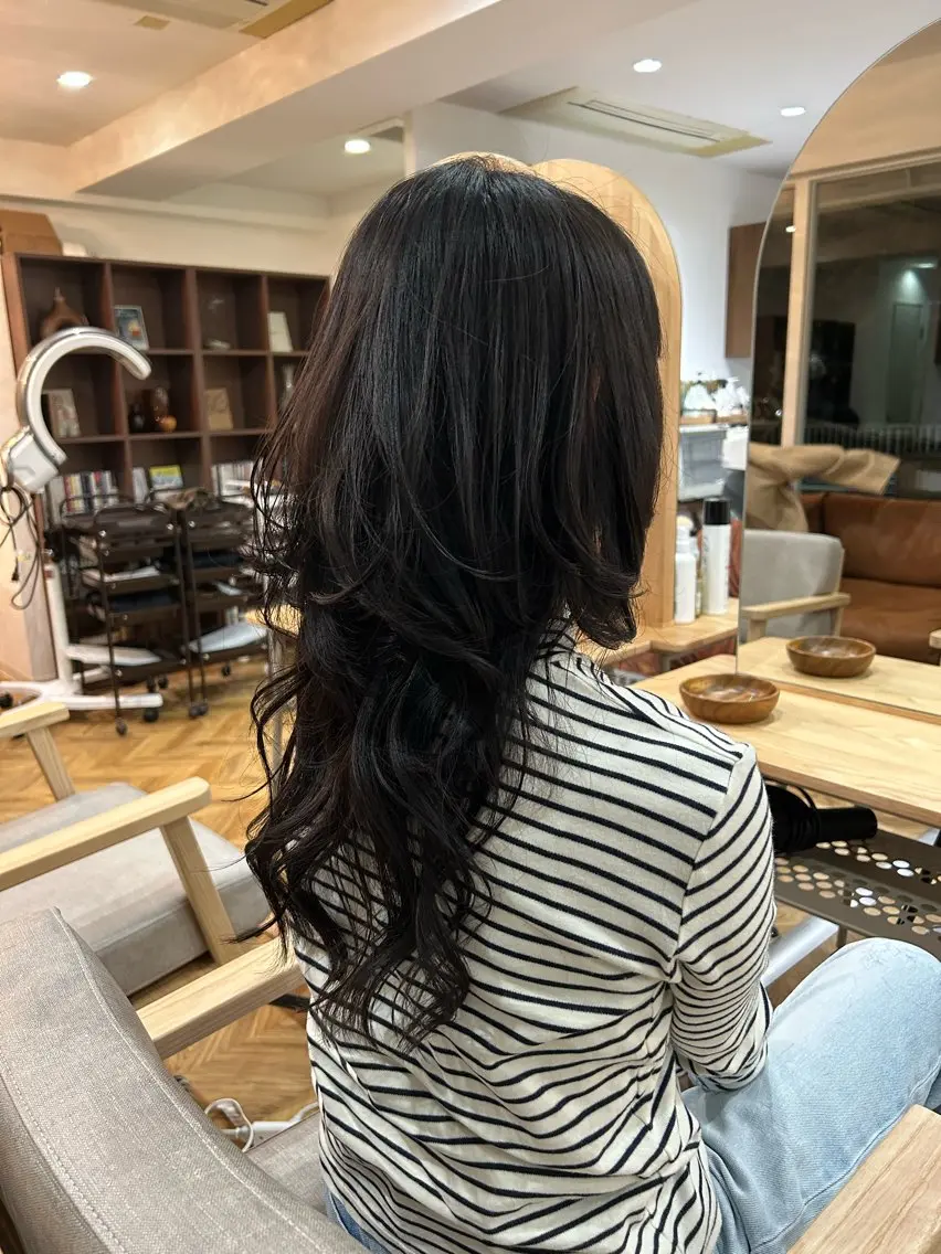 ロング カット 櫻井園子🌸 縮毛矯正のヘアスタイル