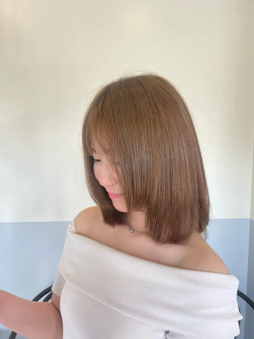 ミディアム 鈴木 美由華/透明感/岡崎のヘアスタイル