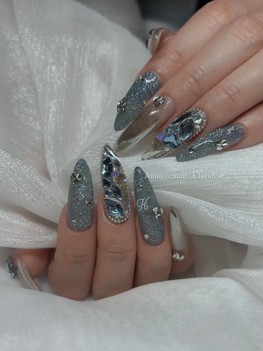 ネイル ロングネイル ハンドネイル Amuree._. Chinatsuのネイルデザイン