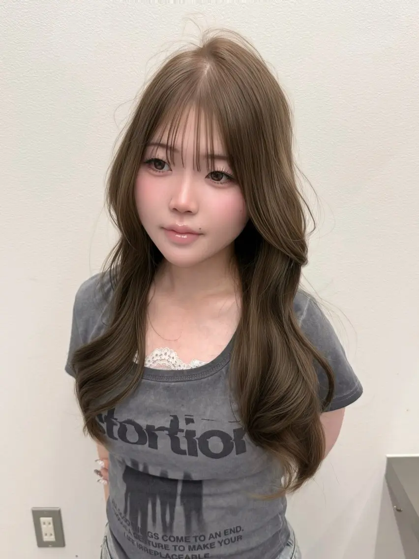ロング ヘアカラー ゆうな/レイヤー 🎀艶カラー/京都のヘアスタイル